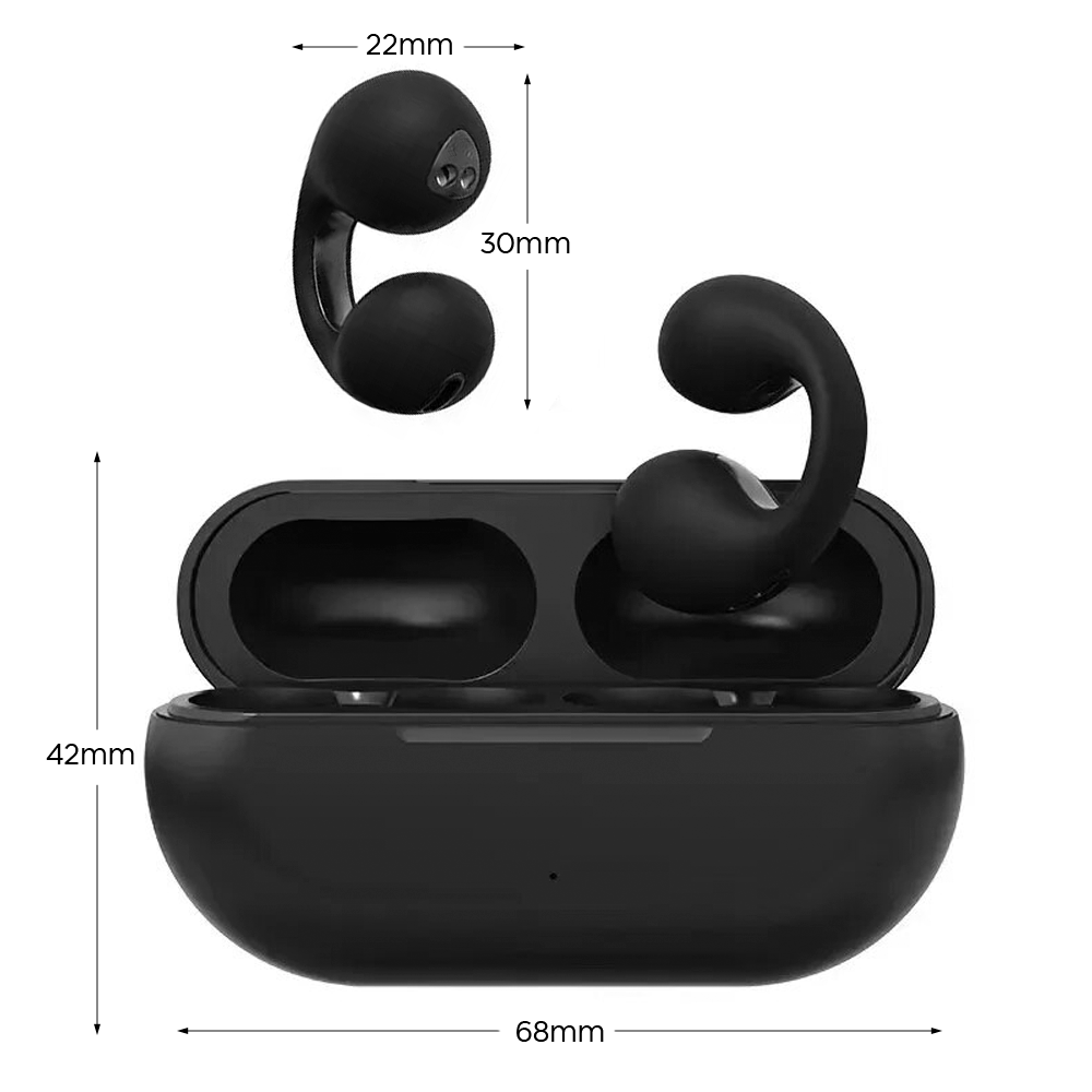 Écouteurs Bluetooth sans fil Rechargeables Conduction Osseuse Pince d'Oreille