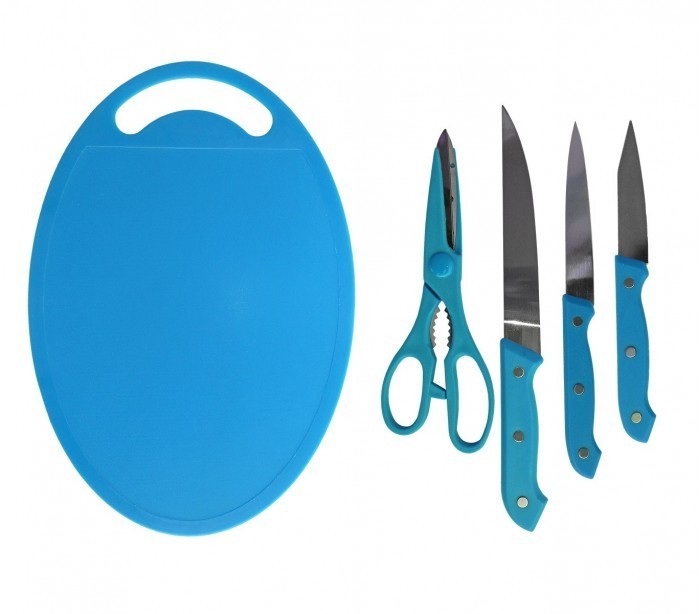 Set 5 pièces (couteaux + ciseaux + hachage) - ustensiles de cuisine