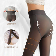 Collants thermiques d'hiver avec effet transparent de collants femme 180 deniers