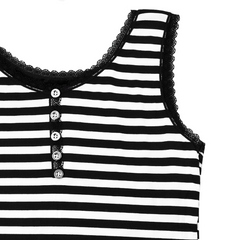 Débardeur thermique épaules larges femme avec intérieur polaire rayé extensible