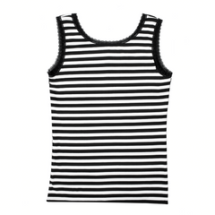Débardeur thermique épaules larges femme avec intérieur polaire rayé extensible