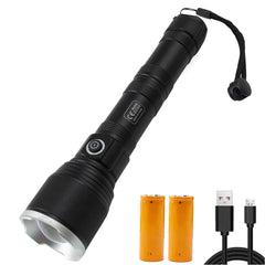 Lampe poche LED puissante batterie au Lithium USB rechargeable ZOOM 5m étanche