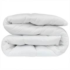 Surmatelas pour lit double 165x200 en microfibre avec élastiques blanc