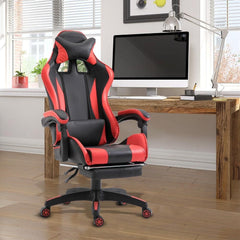 Chaise de bureau Gaming AZRACE simili-cuir avec repose-pieds inclinable 150°