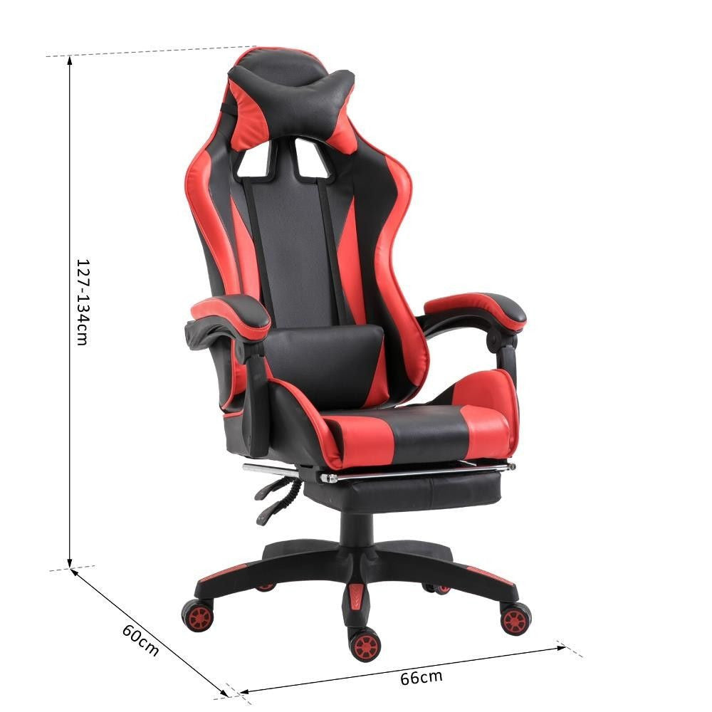 Chaise de bureau Gaming AZRACE simili-cuir avec repose-pieds inclinable 150°