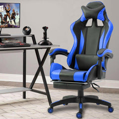 Chaise de bureau Gaming AZRACE simili-cuir avec repose-pieds inclinable 150°
