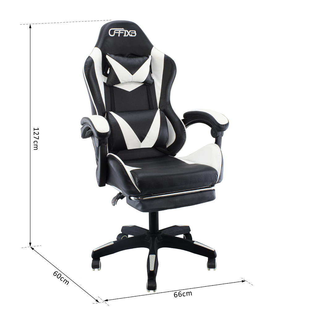 Chaise de bureau Gaming AZRACE simili-cuir avec repose-pieds inclinable 150°