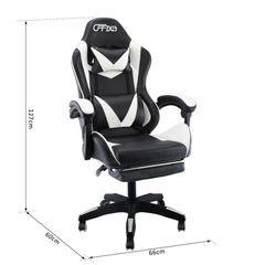 Chaise de bureau Gaming AZRACE simili-cuir avec repose-pieds inclinable 150°