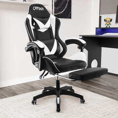 Chaise de bureau Gaming AZRACE simili-cuir avec repose-pieds inclinable 150°