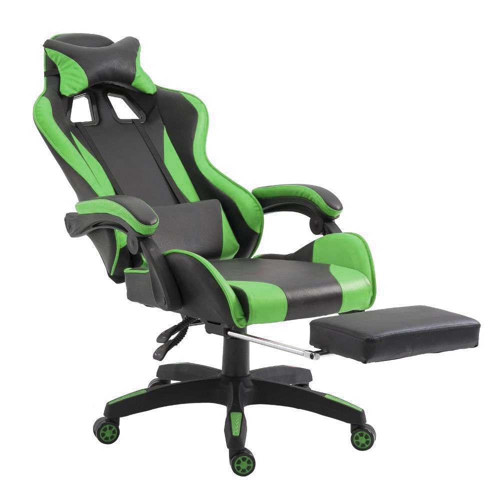 Chaise de bureau Gaming AZRACE simili-cuir avec repose-pieds inclinable 150°