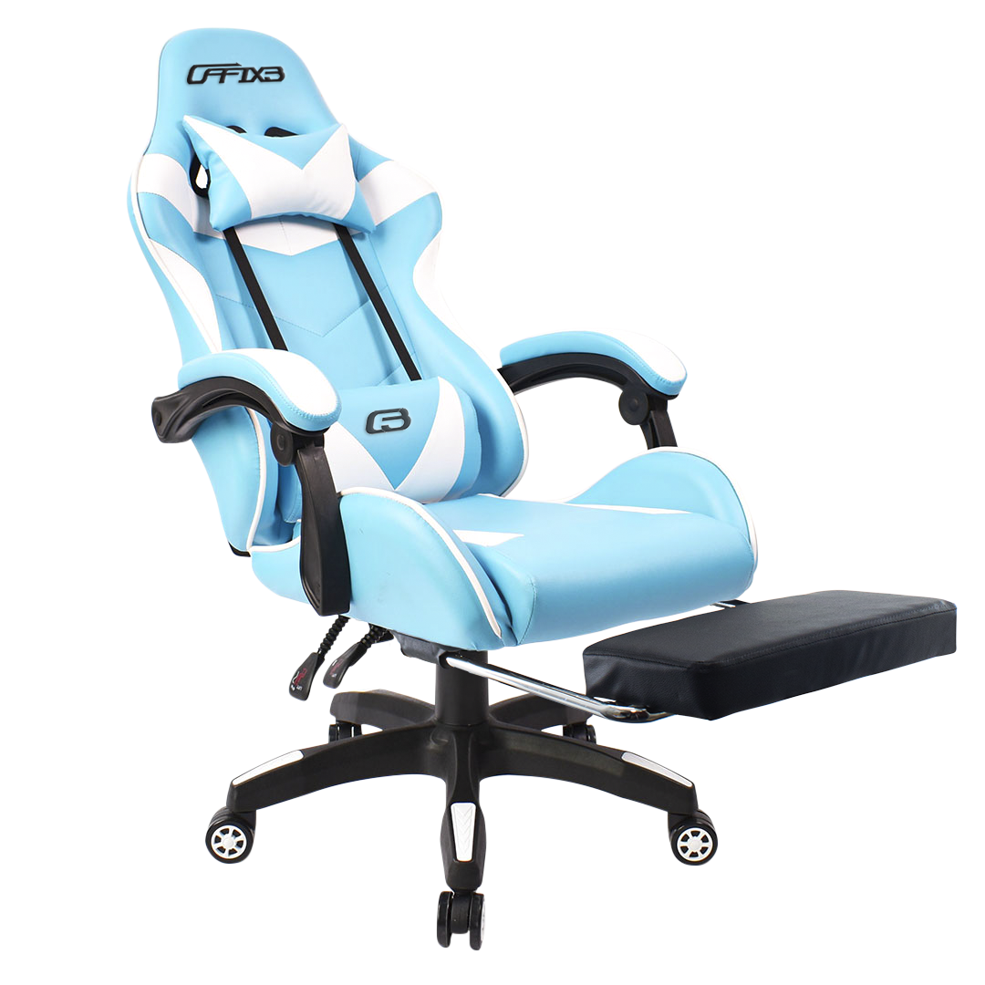 Chaise de bureau Gaming AZRACE simili-cuir avec repose-pieds inclinable 150°