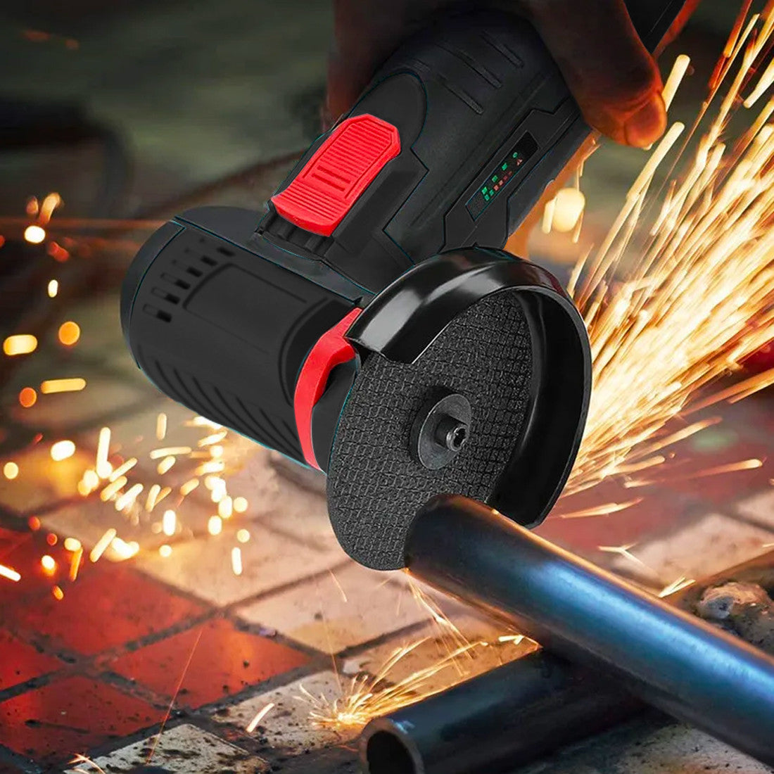 Mini Meuleuse Sans Fil Flex avec Double Batterie 12V 76MM 19500RPM et Mallette