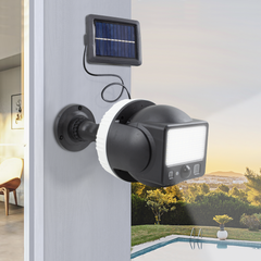 Lampe Solaire Rechargeable Panneau Solaire Détecteur de Mouvement Télécommande
