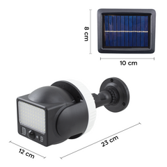 Lampe Solaire Rechargeable Panneau Solaire Détecteur de Mouvement Télécommande