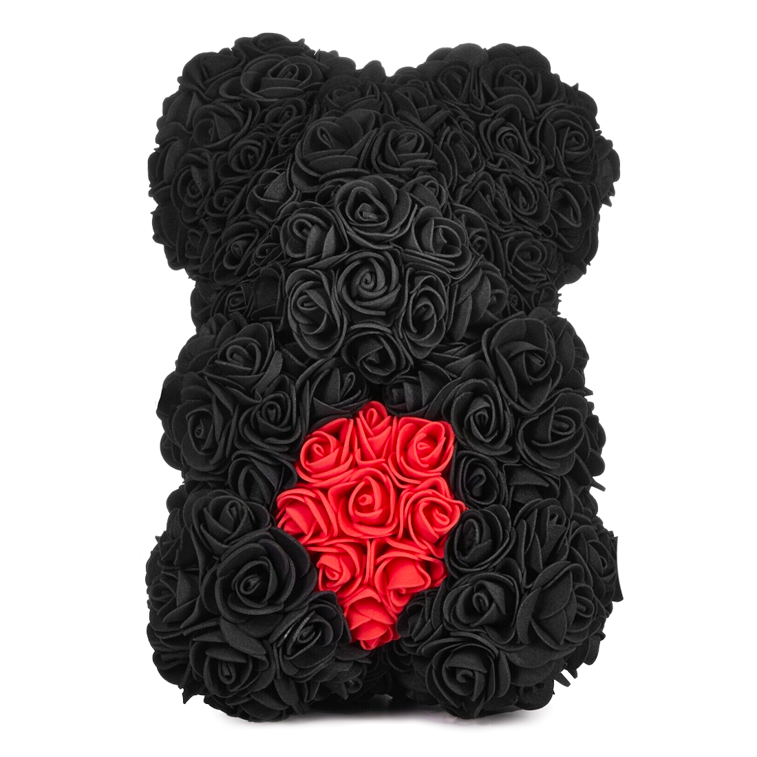 Ours Rose Artificiel H25cm avec Emballage Transparent, Idée Cadeau
