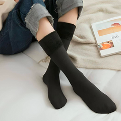 Pack 4 paires chaussettes thermiques 3 noires et 1 beige unisexe taille unique