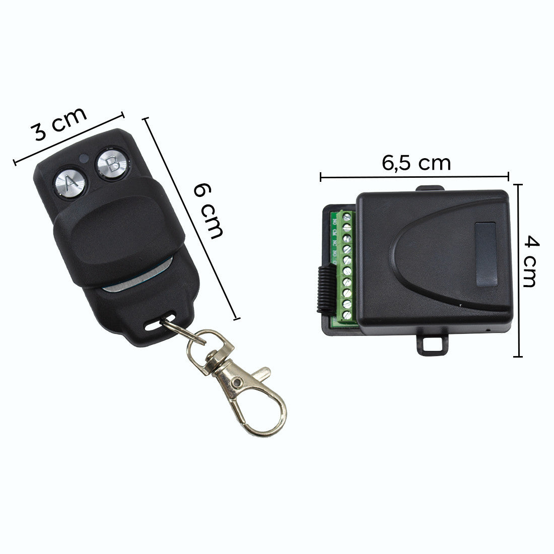 Récepteur 2 télécommandes universelles de 2 canaux 433 MHz portail automatique