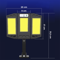 2 projecteurs solaires 384 LED avec capteur de mouvement et télécommande HS-V97