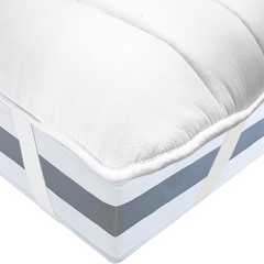 Surmatelas pour lit simple 3 cm 90x200 en microfibre avec élastiques