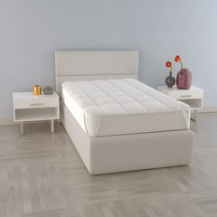 Surmatelas pour lit simple 3 cm 90x200 en microfibre avec élastiques