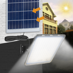Projecteur LED Panneau Solaire Rechargeable 100W 101138 Télécommande IP66