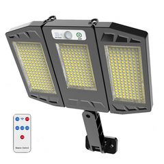 3 projecteurs solaires 384 LED SMD capteur de mouvement et télécommande HS-V97