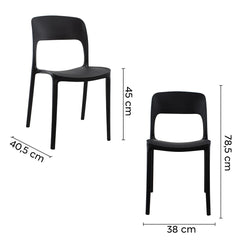 Lot 2 chaises STYLE polypropylène design moderne empilables Home Bar Restaurant