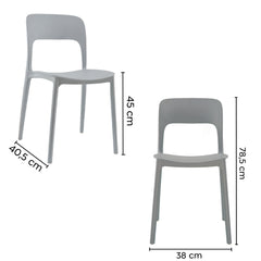 Lot 2 chaises STYLE polypropylène design moderne empilables Home Bar Restaurant