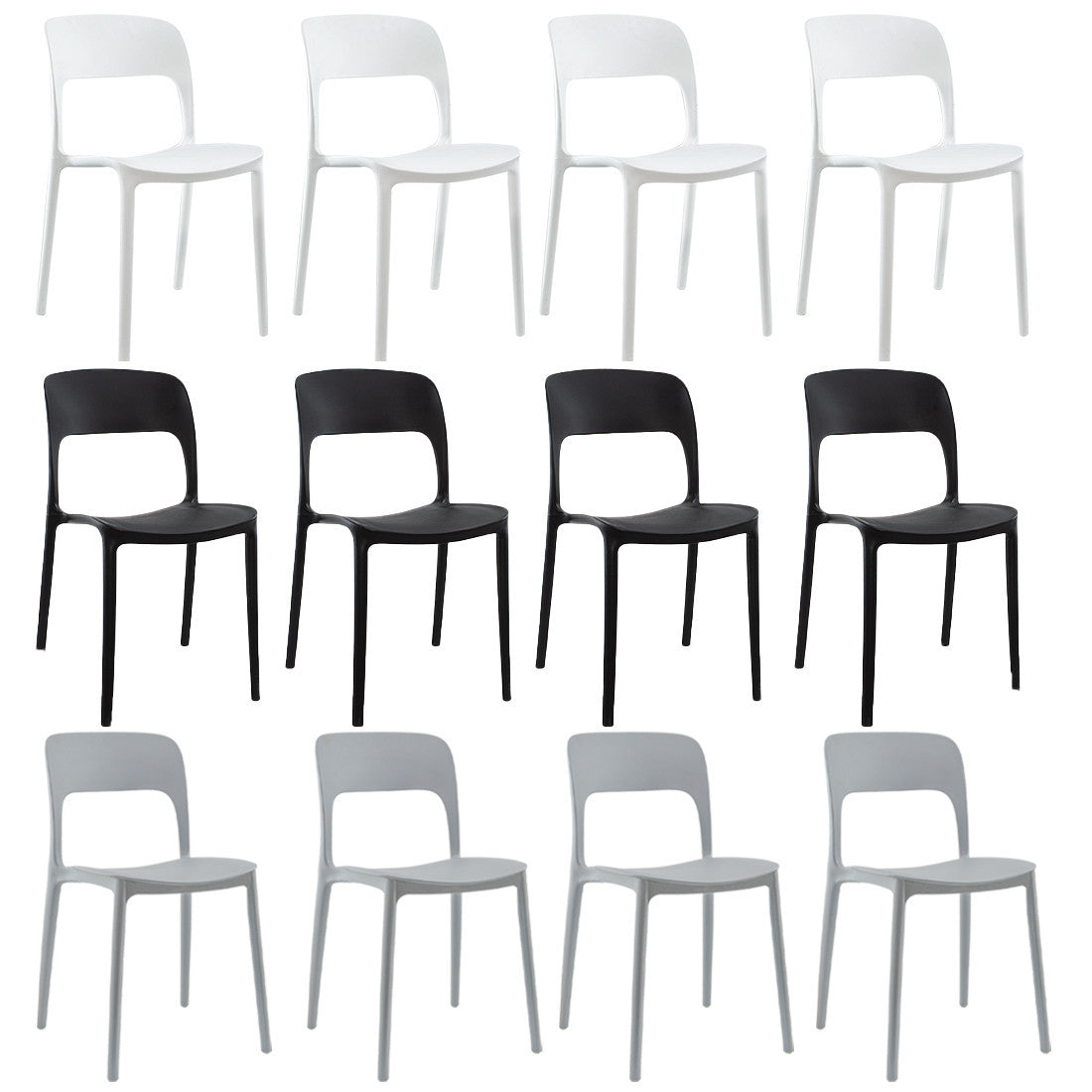 Pack 4 chaises STYLE polypropylène Design moderne empilables Home Bar Restaurant