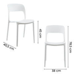 Pack 4 chaises STYLE polypropylène Design moderne empilables Home Bar Restaurant