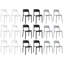 Pack 6 chaises STYLE polypropylène Design moderne empilables Home Bar Restaurant