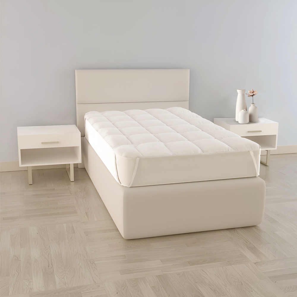 Surmatelas Housse de Matelas Lit 1 Place Demi 3cm 130x200 Microfibre Élastiques