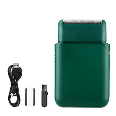 Rasoir à Barbe et Pattes Rechargeable USB et Portable avec Tête de Rechange