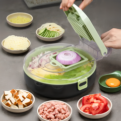 Hachoir à viande Multifonction 9 en 1 Râpe, Broyeur et Coupe Accessoires Inclus