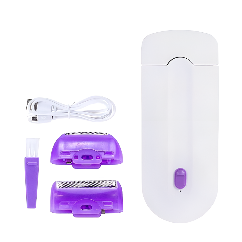 Épilation faciale corporelle portable rechargeable par USB avec lumière 2 têtes