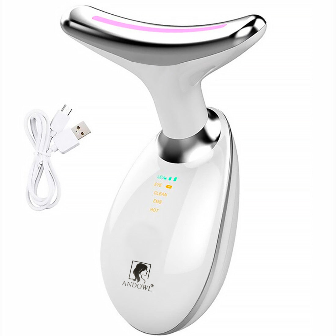 Masseur de Beauté Rechargeable pour Massage Anti-Âge du Cou et du Visage