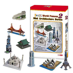 Puzzle 3D monuments du monde, mini-architectures jouets de différents modèles