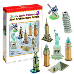 Puzzle 3D monuments du monde, mini-architectures jouets de différents modèles