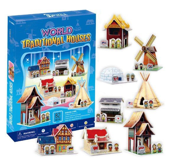 Puzzle 3D monuments du monde, mini-architectures jouets de différents modèles