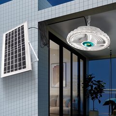 Lampe Plafoniera 156 LED 200W 6000mAh IP66 avec Panneau Solaire et Télécommande