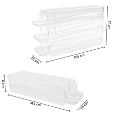3 Porte-œufs réfrigérateur Empilables Distributeur d'œufs plastique transparent