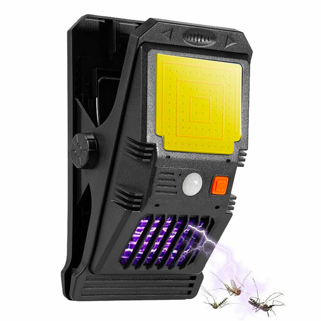 Lampe LED solaire capteur répulsif d'insectes clip lumière d'urgence polyvalent