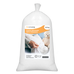 Ouate siliconée polyester de 1 kg pour le rembourrage de peluches et coussins