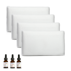 4 Oreillers Mousse Mémoire Arôme Frais Soutien Cervical aux Huiles Essentielles