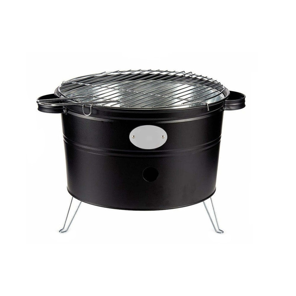 Barbecue à charbon de table rond de 35 cm avec grille portable pour le camping