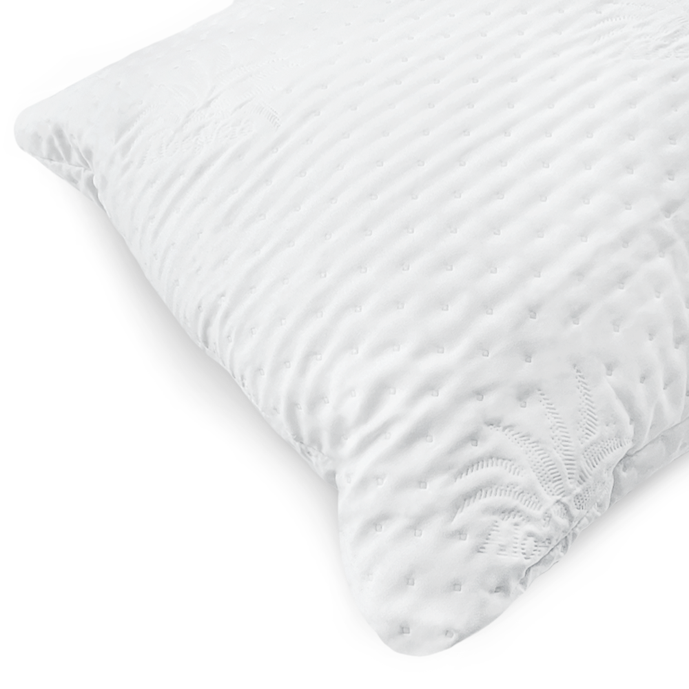 Oreiller de lit orthopédique en plume hypoallergénique matelassé anti-acariens