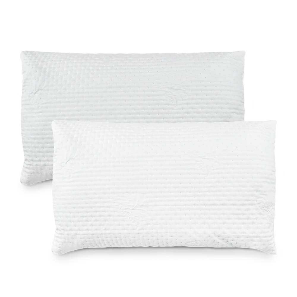 Pack 2 oreillers pour lit en coussins rembourrés de plumes hypoallergéniques