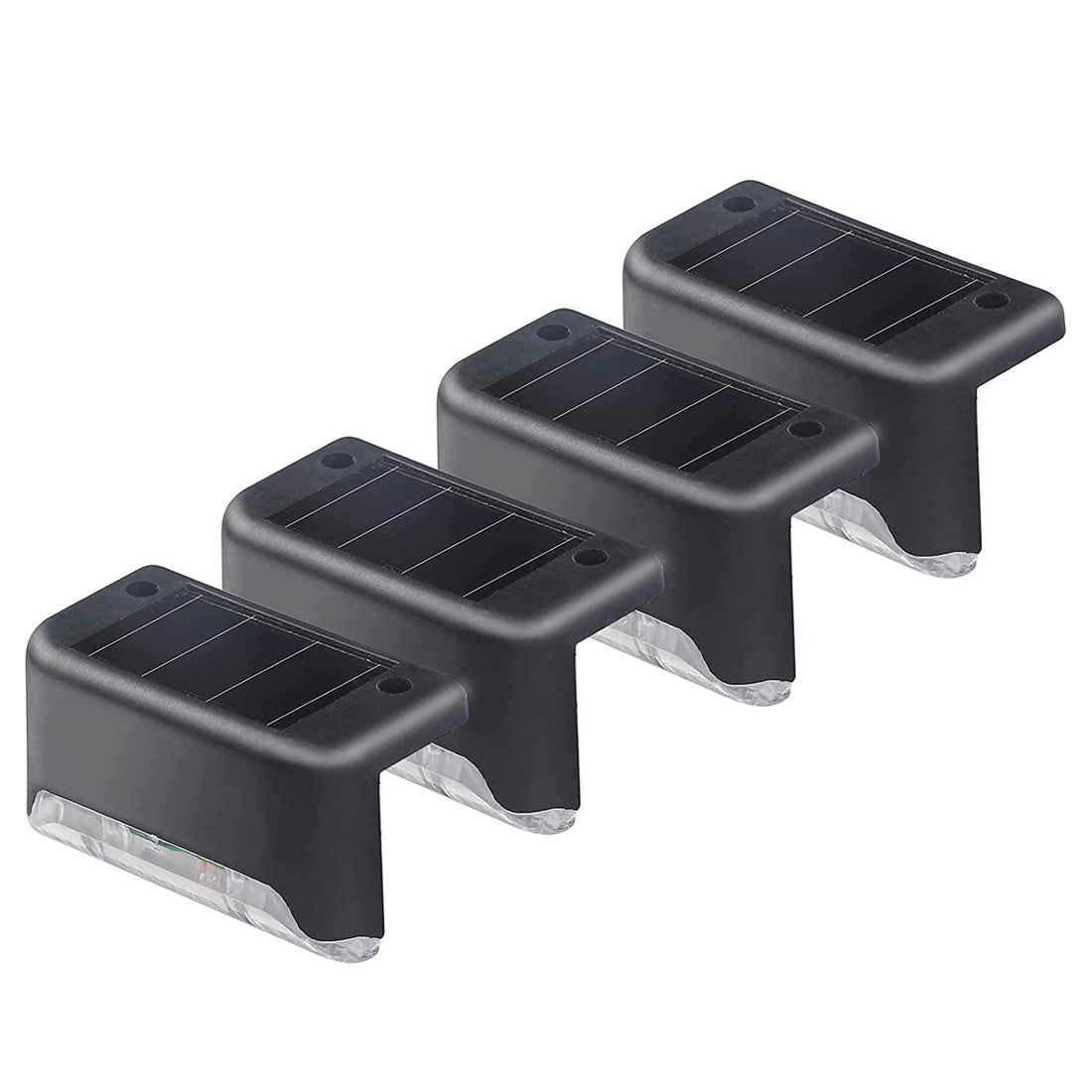 Lot de 4 lampes solaires étanches pour ampoule chaude rechargeable extérieure