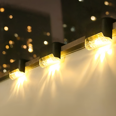 Lot de 4 lampes solaires étanches pour ampoule chaude rechargeable extérieure