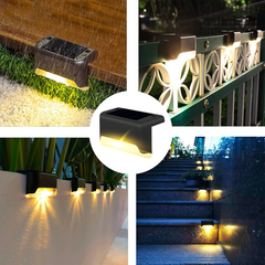Lampe solaire rechargeable 8 pièces IP66 lumière chaude extérieur